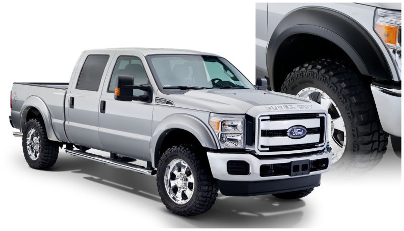 Bushwacker 11-16 Ford F-350 Super Duty Styleside Extend-A-Fender Style  Flares 4pc - Black