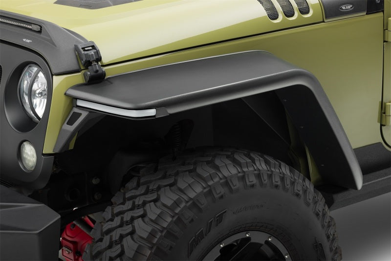 Rugged Ridge 07-18 Jeep Wrangler JK 2-Door+4-Door Unlimited Max Terrain  Fender Flare Front+Rear Set