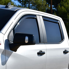 Load image into Gallery viewer, Westin 19-21 Chevy Silverado Crew Cab Pickup In-Channel Wind Deflector 4pc - Smoke