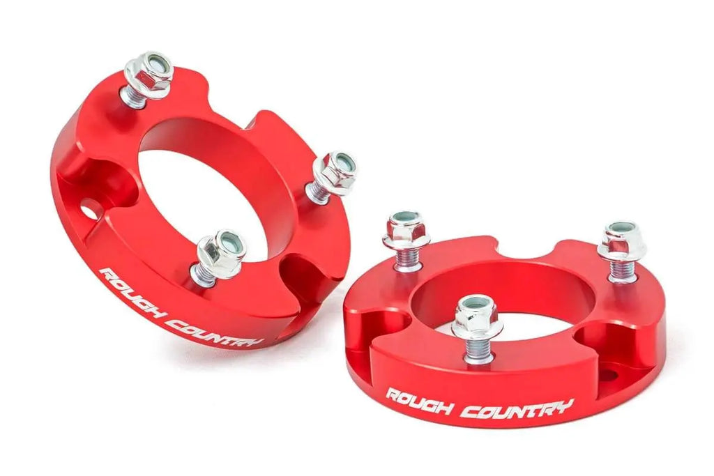 2 Inch Leveling Kit | Aluminum | Red | Toyota Tacoma 2WD/4WD (05-23) Rough Country