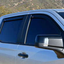 Load image into Gallery viewer, Westin 19-21 Chevy Silverado Crew Cab Pickup In-Channel Wind Deflector 4pc - Smoke