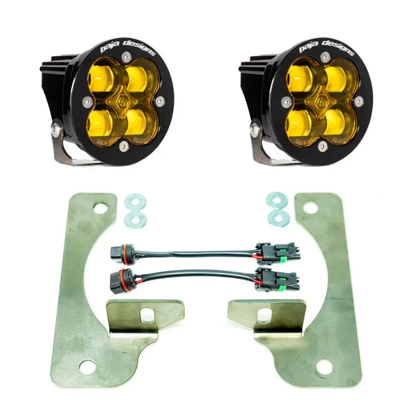 Baja Designs 2018+ Wrangler JL Rubicon Squadron-R Fog Light Pocket Kit - Amber Baja Designs