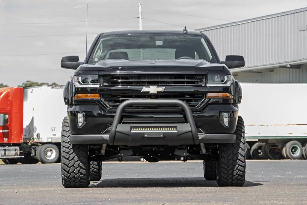 Black LED Bull Bar | Chevy/GMC 1500 Truck/SUV 2WD/4WD (2007-2020) Rough Country