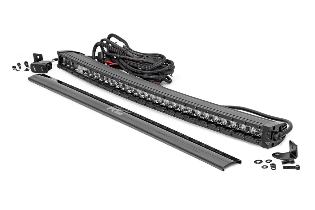 Black Series LED | 30 Inch Light | Curved Single Row | White DRL Rough Country