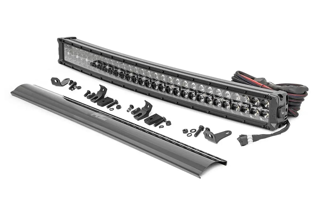 Black Series LED | 30 Inch Light| Curved Dual Row | Amber DRL Rough Country