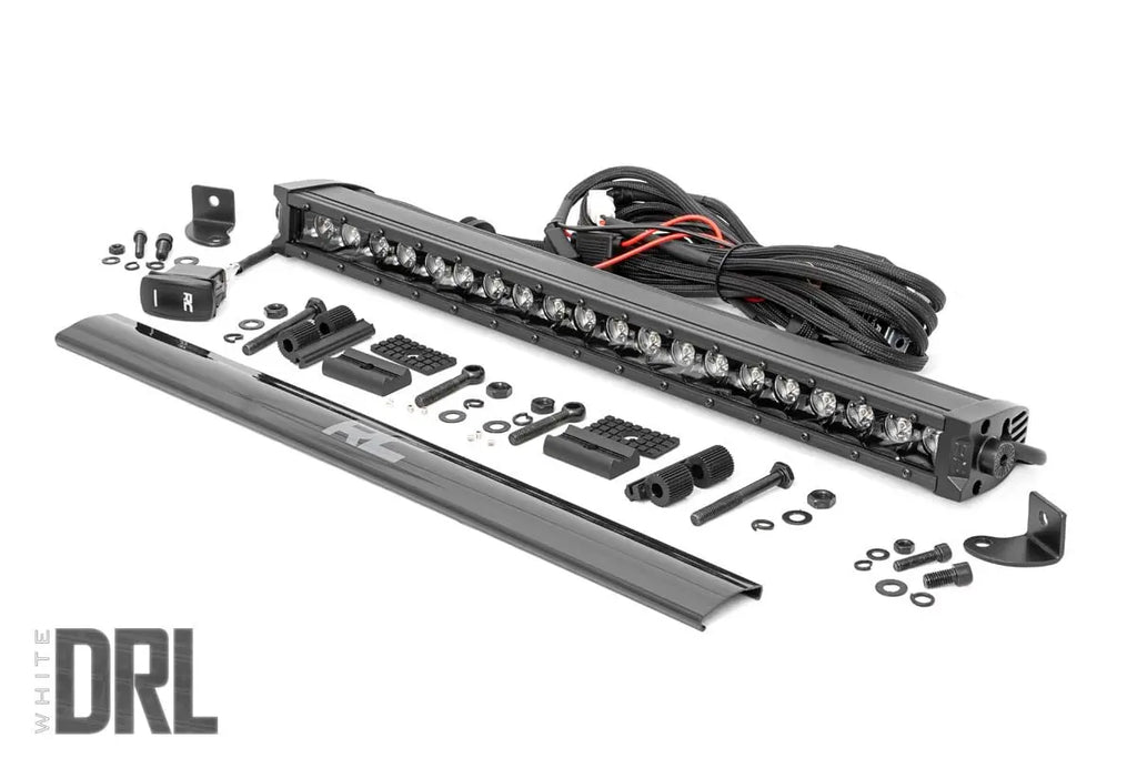 Black Series LED Light Bar | Cool White DRL | 20 Inch | Single Row Rough Country