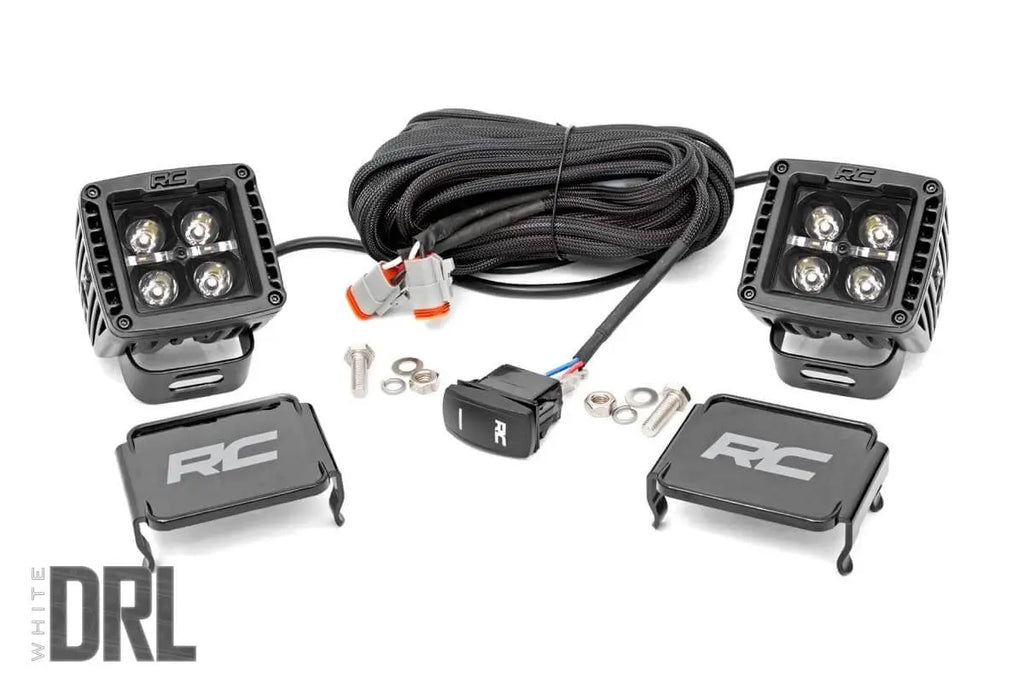 Black Series LED Light Pair | 2 Inch | White DRL Rough Country