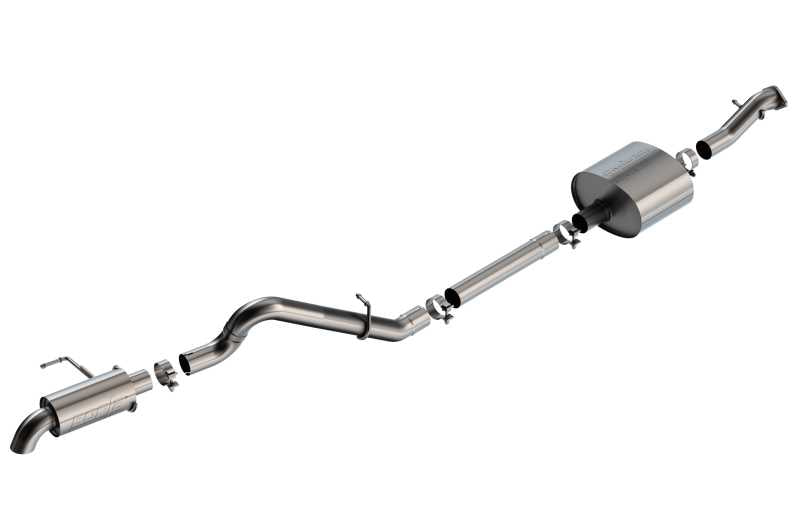 Borla 21-22 Ford Bronco 2.7L 2DR/4DR T-304 Stainless Steel Cat-Back Touring Exhaust - Brushed Borla