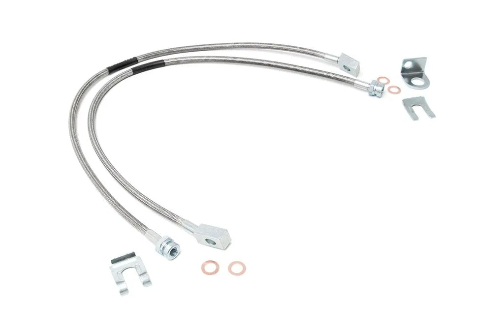 Brake Lines | Stainless | FR | 4-6" Lift | Jeep Cherokee XJ/Wrangler TJ/Wrangler YJ Rough Country