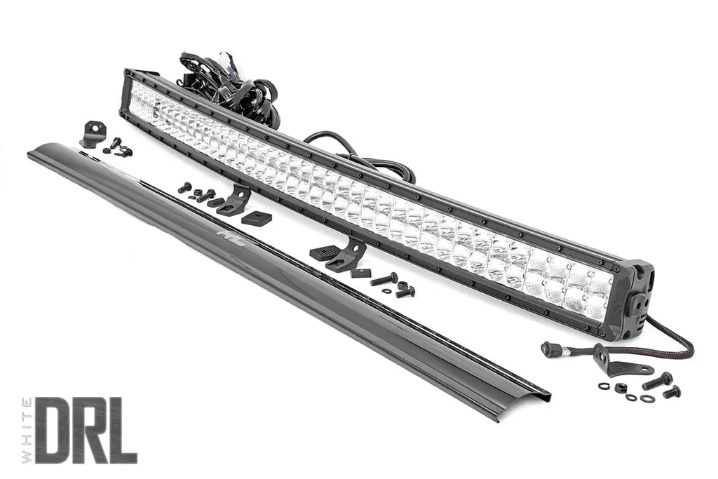 Chrome Series LED | 40 Inch Light| Curved Dual Row | White DRL Rough Country