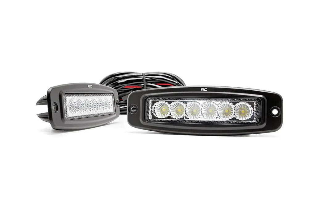 Chrome Series LED Light Pair | 6 Inch | Flush Mount Rough Country