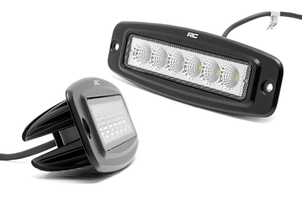 Chrome Series LED Light Pair | 6 Inch | Flush Mount Rough Country