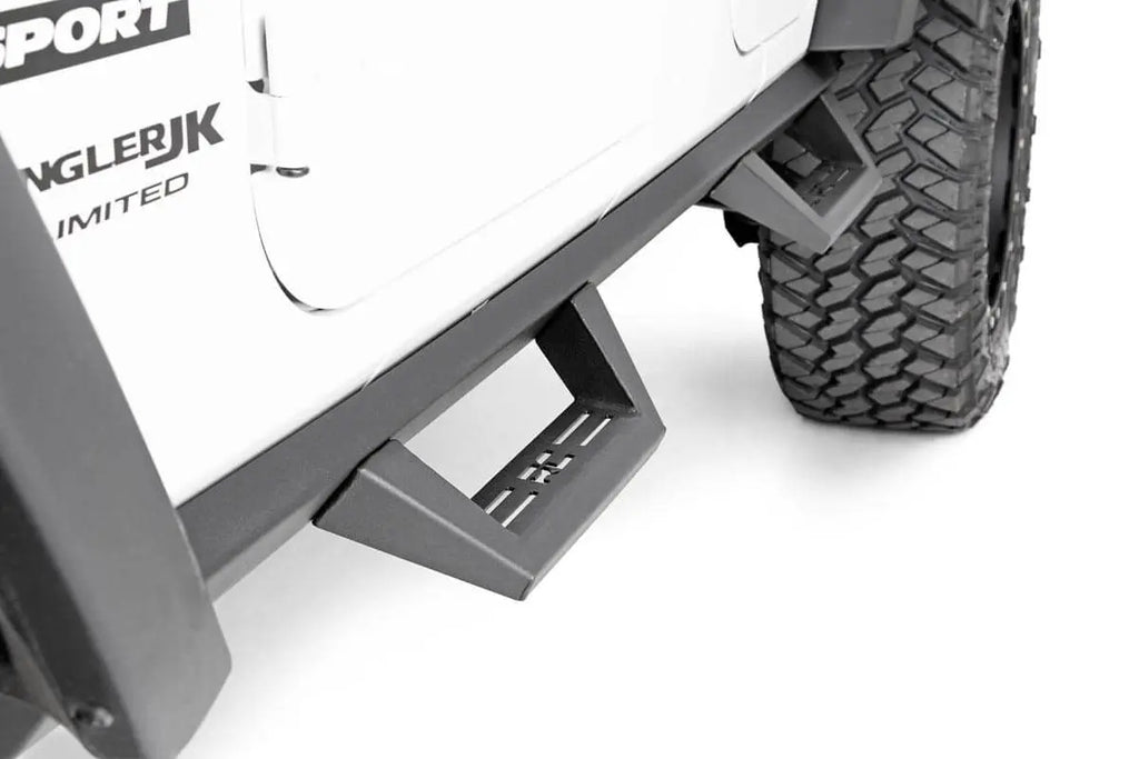 Contoured Drop Steps | 4 Door | Jeep Wrangler JK 2WD/4WD (07-18) Rough Country