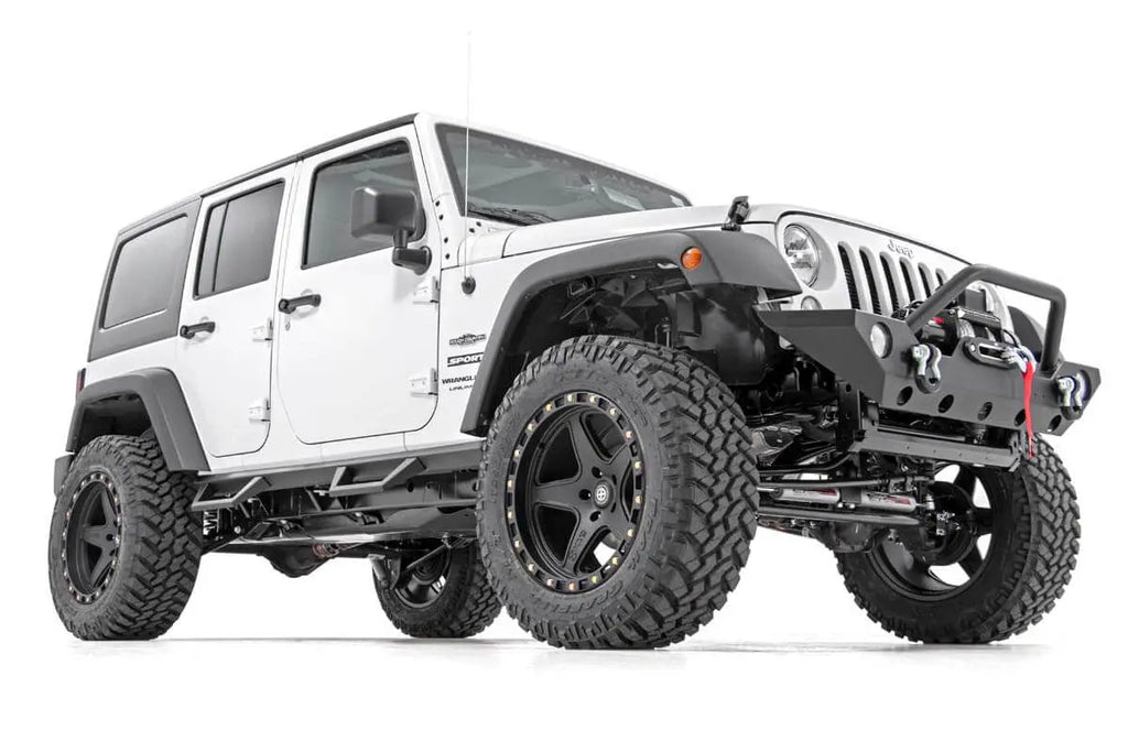 Contoured Drop Steps | 4 Door | Jeep Wrangler JK 2WD/4WD (07-18) Rough Country