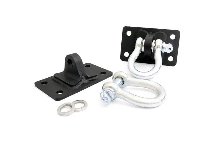 D Ring Shackles and Mounts | Stubby Winch Bumpers | Jeep Wrangler JK (07-18) Rough Country