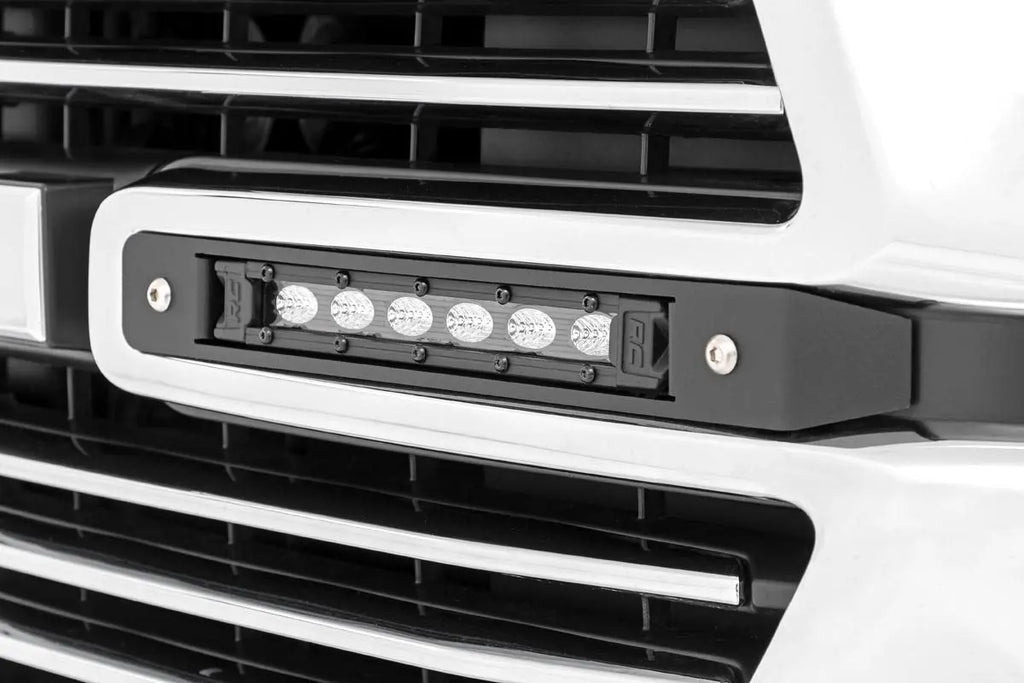 Dual 6in LED Grille Kit | Black Slimline | Ram 1500 2WD/4WD (19-23) Rough Country