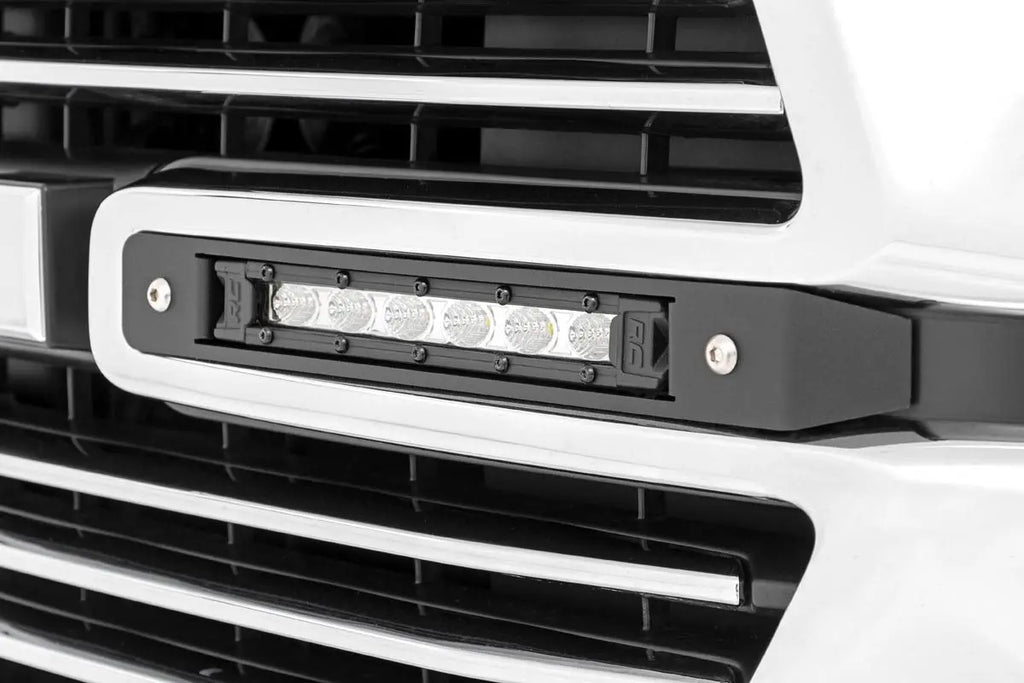 Dual 6in LED Grille Kit | Chrome Slimline | Ram 1500 2WD/4WD (19-23) Rough Country