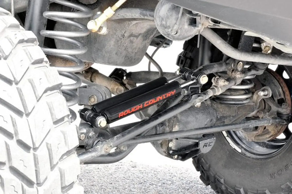 Dual Steering Stabilizer | 2.5-6.5 Inch Lift | Jeep Cherokee XJ/Comanche MJ/Wrangler TJ Rough Country