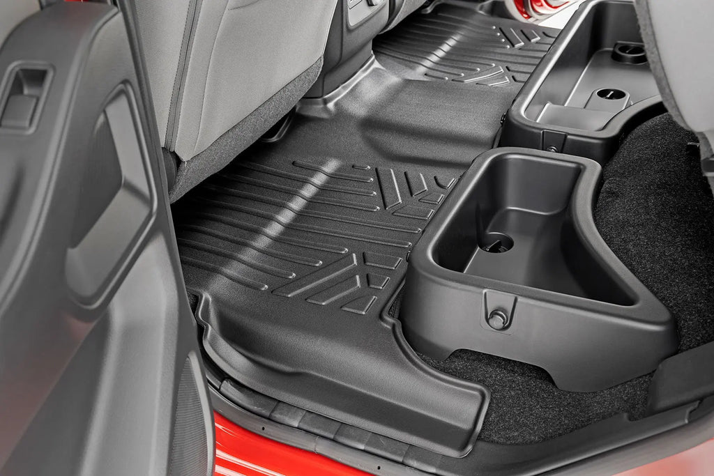 Floor Mats | FR & RR | Crew Cab | Nissan Frontier 2WD/4WD (08-21) Rough Country