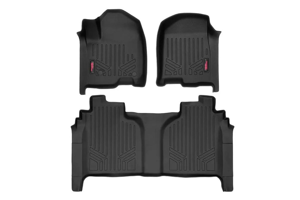 Floor Mats | FR and RR | FR Bucket | Crew | Chevy/GMC 1500/2500HD/3500HD (19-23) Rough Country