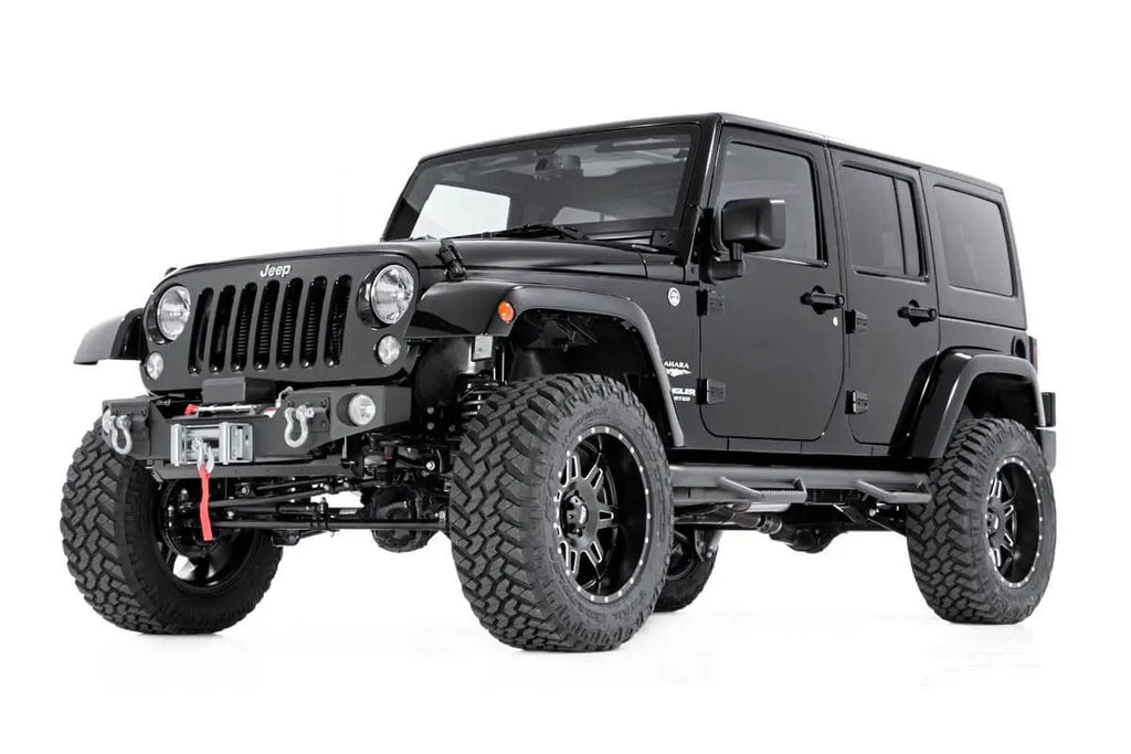 Front Hybrid Stubby Bumper | Fog Mounts | Jeep Wrangler JK  (07-18) Rough Country