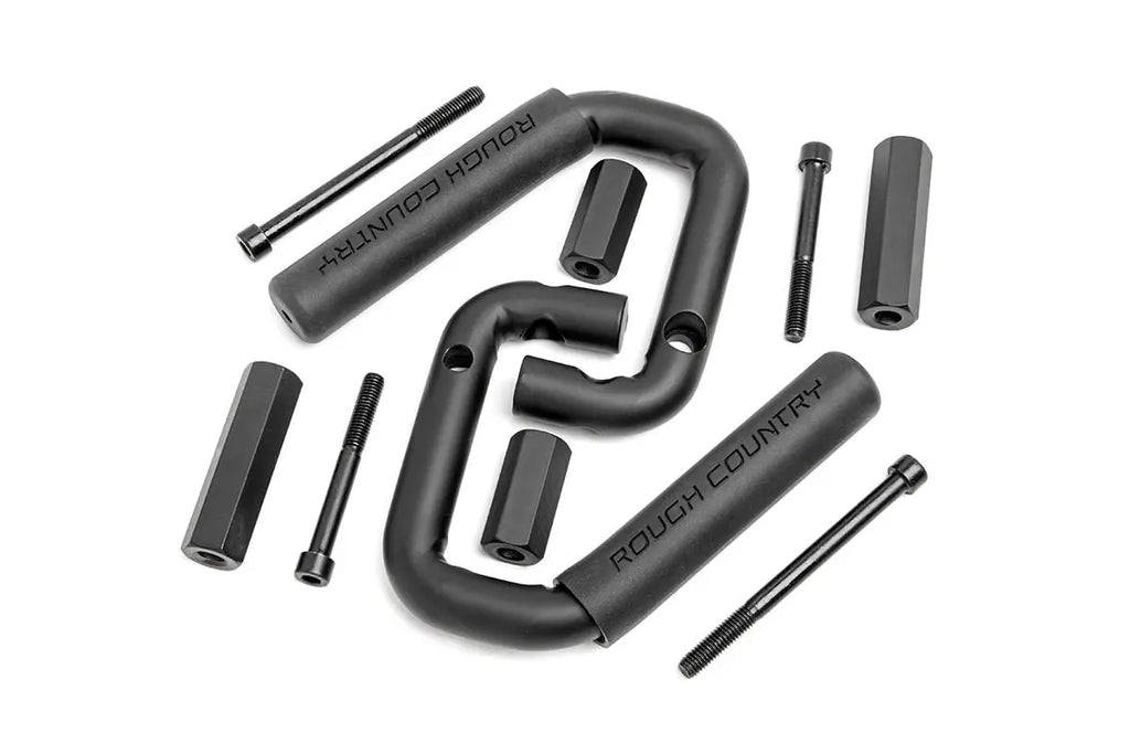 Grab Handles | Steel | Front | Black | Jeep Wrangler JK  (2007-2018) Rough Country