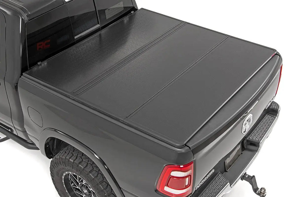 Hard Folding Bed Cover | 5'7" Bed | Ram 1500 2WD/4WD Rough Country