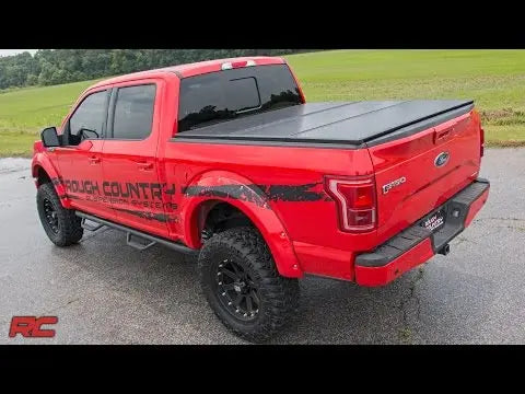 Hard Folding Bed Cover | 5'7" Bed | Ram 1500 2WD/4WD Rough Country