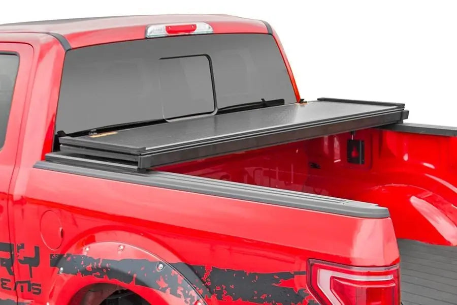 Hard Folding Bed Cover | 5'7" Bed | Ram 1500 2WD/4WD Rough Country