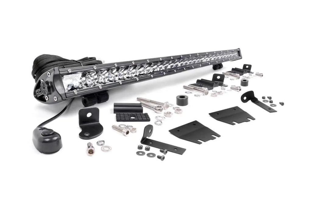 Jeep 30-inch LED Hood Kit (18-21 Wrangler JL, 20-21 Gladiator JT | Chrome-Series) Rough Country