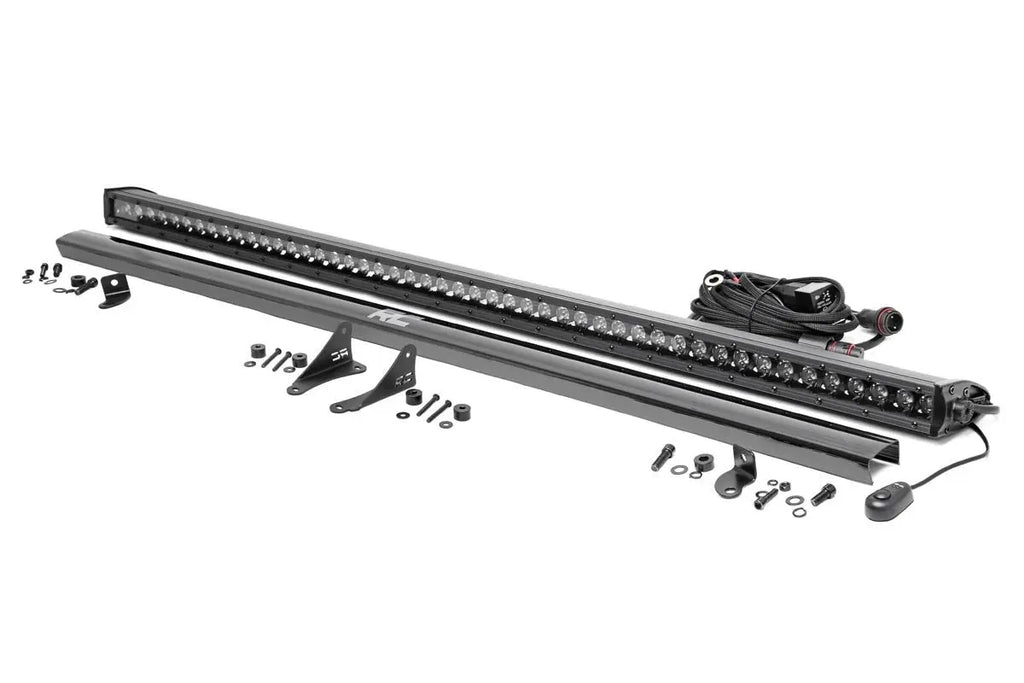 Jeep 50-inch LED Hood Kit (18-21 Wrangler JL,  20-21 Gladiator JT | Black-Series) Rough Country