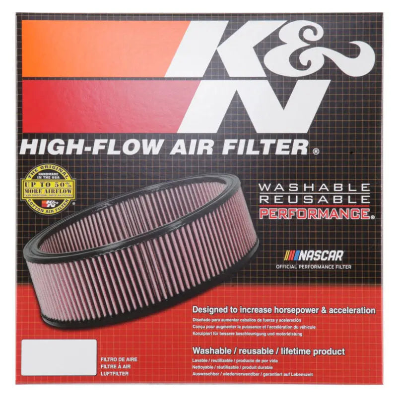 K&N Replacement Drop In Air Filter - 14in OD / 12in ID / 4in H w/ Wire K&N Engineering