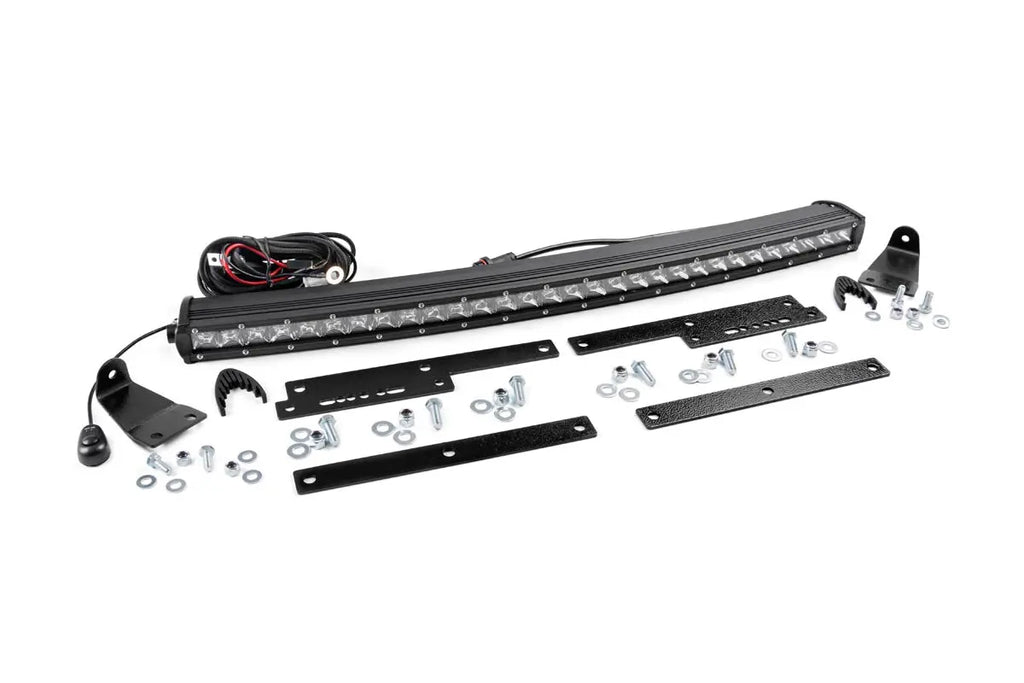 LED Light Kit | Behind Grille Mount | 30" Chrome Single Row | Chevy/GMC 1500 (14-18) Rough Country