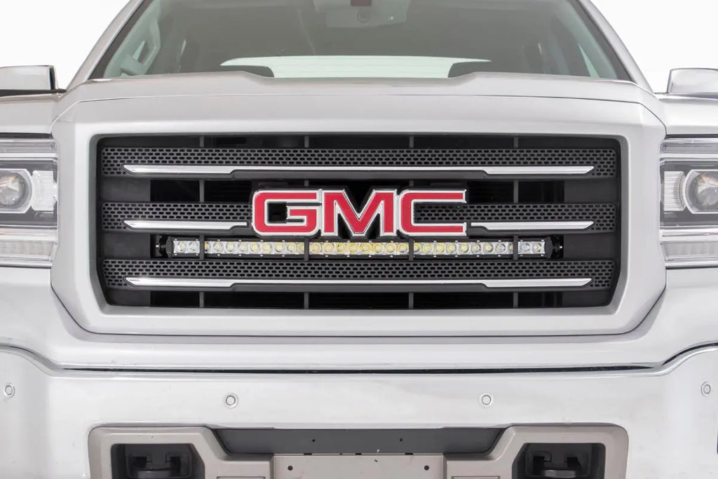 LED Light Kit | Behind Grille Mount | 30" Chrome Single Row | Chevy/GMC 1500 (14-18) Rough Country