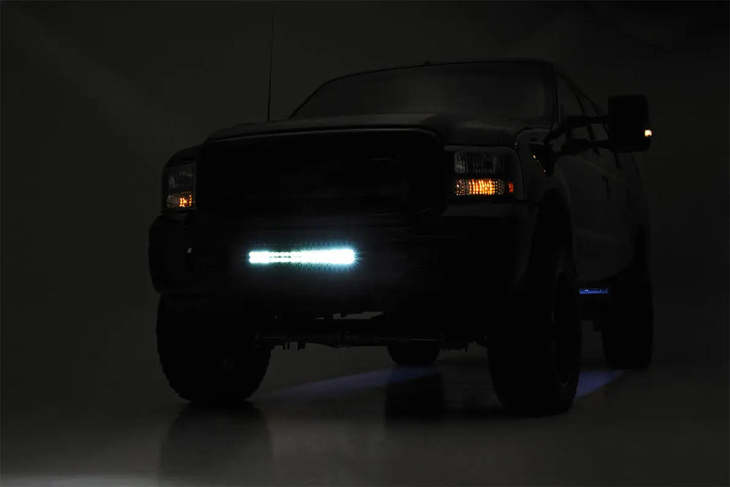 LED Light Kit | Bumper Mount | 20" Black Dual Row | Ford F-250/F-350 Super Duty (05-07) Rough Country