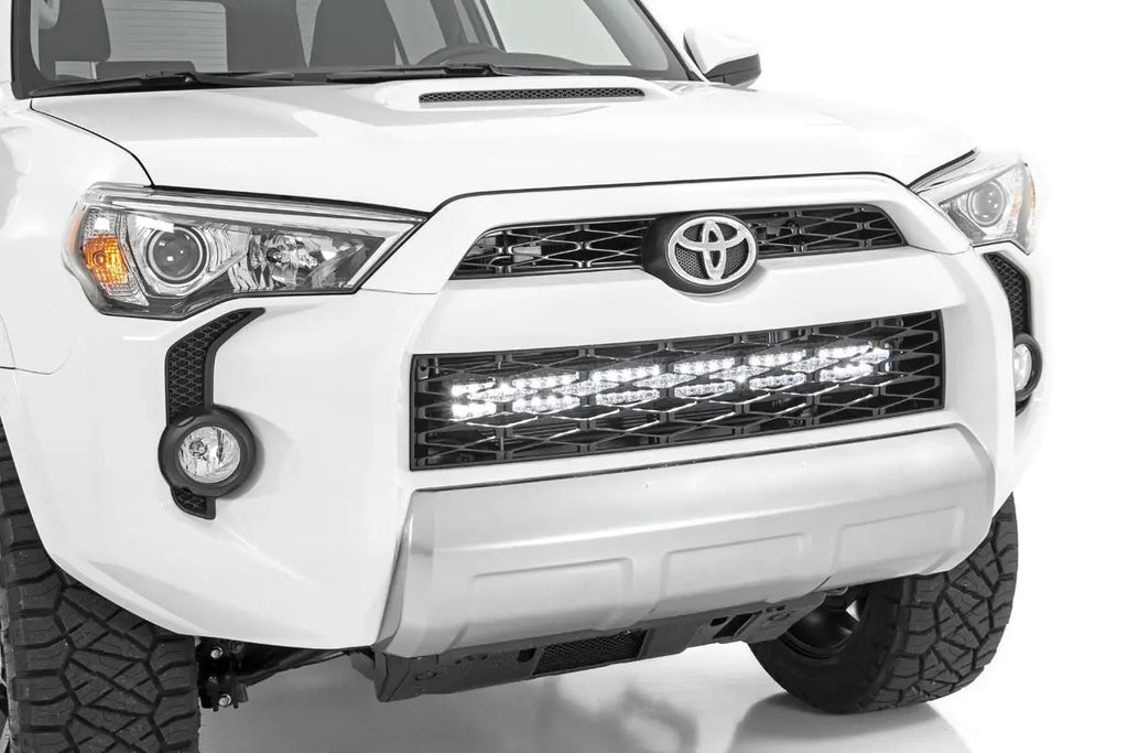 LED Light Kit | Bumper Mount | 30" Chrome Dual Row | White DRL | Toyota 4Runner (14-20) Rough Country