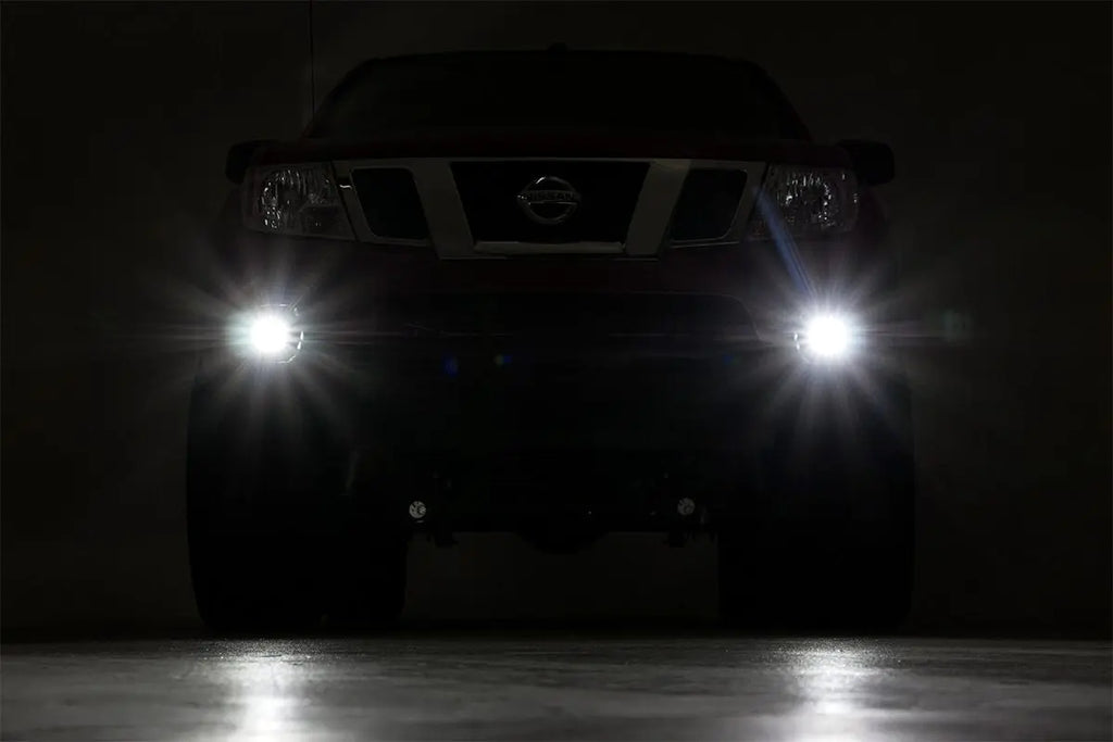 LED Light Kit | Fog Mount | 2" Black Pair | Spot | Nissan Frontier (05-20) Rough Country