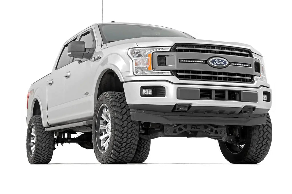 LED Light Kit | Grille Mount | 10" Chrome Slimline Pair | Ford F-150 (18-20) Rough Country