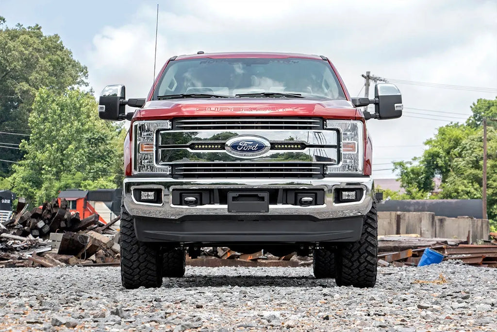 LED Light Kit | Grille Mount | 8" Black Pair | Ford F-250 Super Duty (17-19) Rough Country