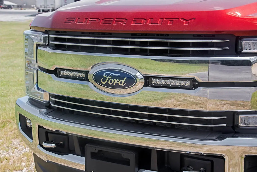 LED Light Kit | Grille Mount | 8" Chrome Pair | Ford F-250 Super Duty (17-19) Rough Country