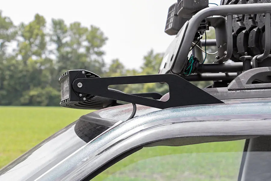 LED Light Mount | Upper Windshield | 50" Curved | Jeep Grand Cherokee ZJ (93-98) Rough Country