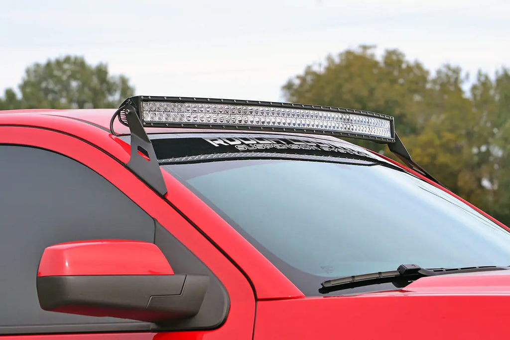 LED Light Mount | Upper Windshield | 54" Curved | Chevy/GMC 2500HD/3500HD (15-19) Rough Country