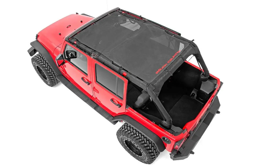 Mesh Bikini Top Plus | Black | Jeep Wrangler JK 2WD/4WD (2007-2018) Rough Country