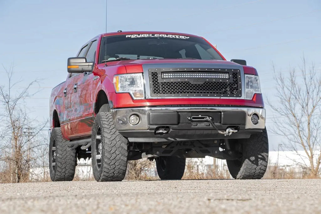 Mesh Grille | 30" Dual Row LED | Black | Amber DRL | Ford F-150 (09-14) Rough Country