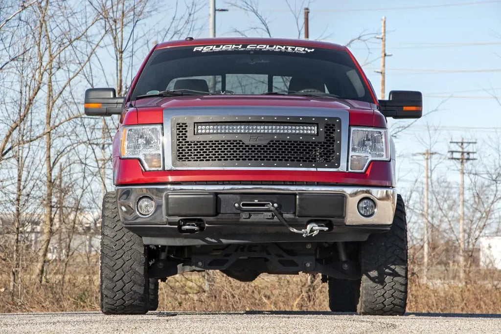 Mesh Grille | 30" Dual Row LED | Black | Ford F-150 2WD/4WD (09-14) Rough Country