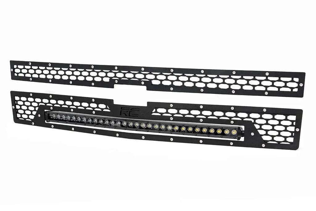 Mesh Grille | 30" Single Row LED | Black | Chevy Silverado 1500 (14-15) Rough Country