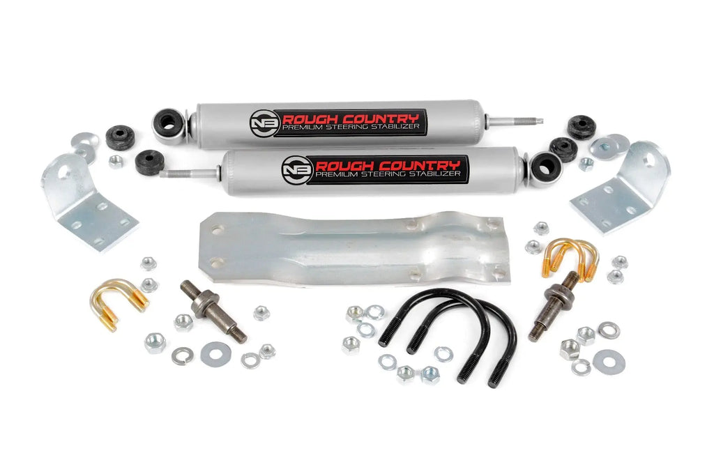 N3 Steering Stabilizer | Dual | 2-8 Inch Lift | Dodge 1500 (94-99) Rough Country