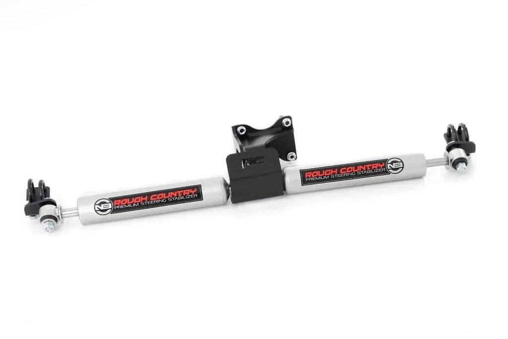 N3 Steering Stabilizer | Dual | 2-8 Inch Lift | Jeep Wrangler JK (07-18) Rough Country