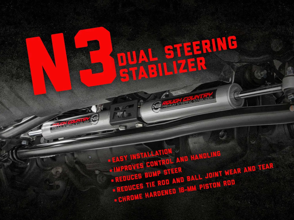 N3 Steering Stabilizer | Dual | Ford Bronco/F-100/F-150 4WD (77-79) Rough Country