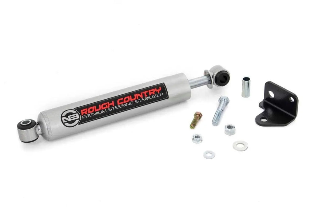 N3 Steering Stabilizer | Relocation Bracket | Jeep Wrangler JK (07-18) Rough Country